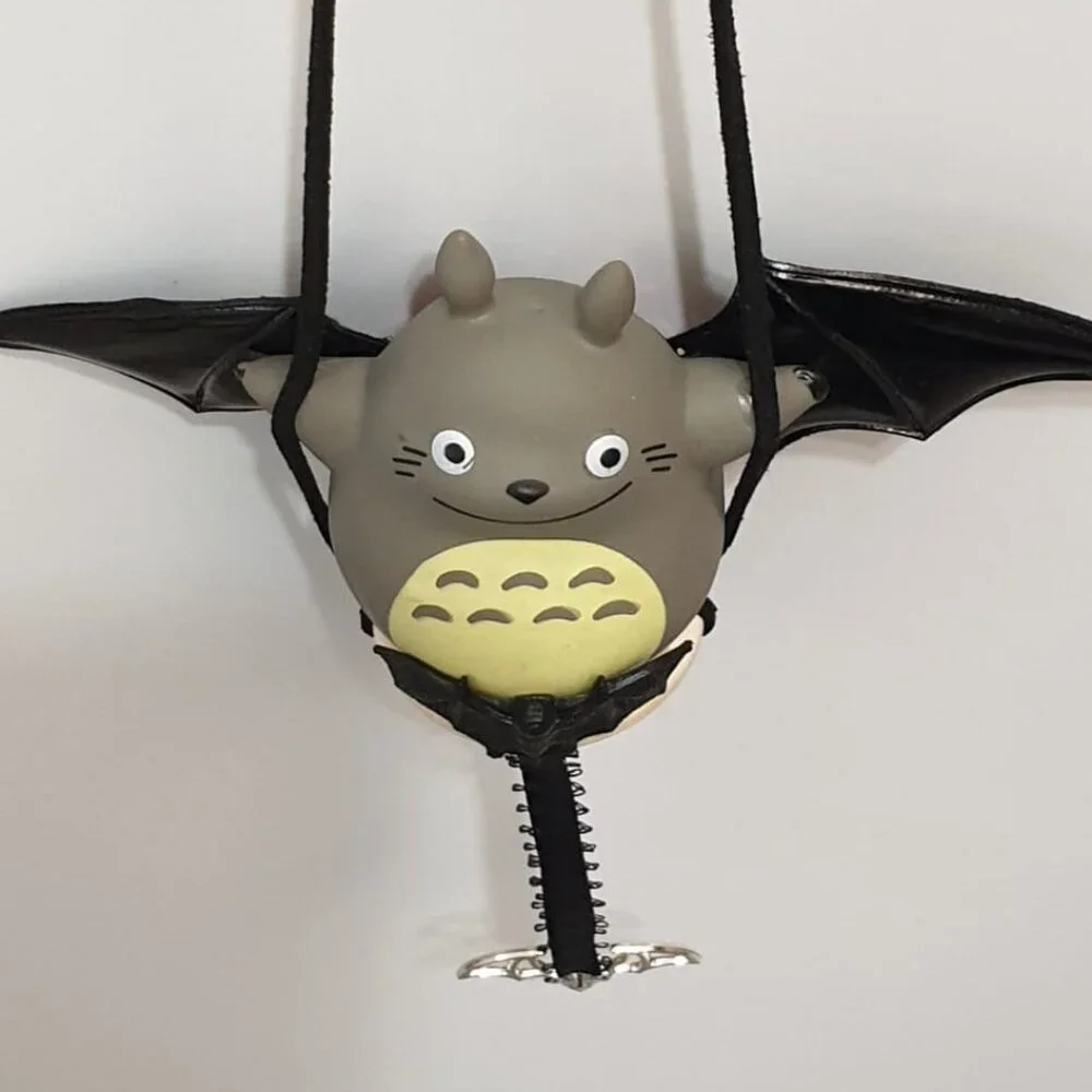 Totoro Gothic Bat Hanger Car Ornament Charm Wall Door Decor Halloween Accessory